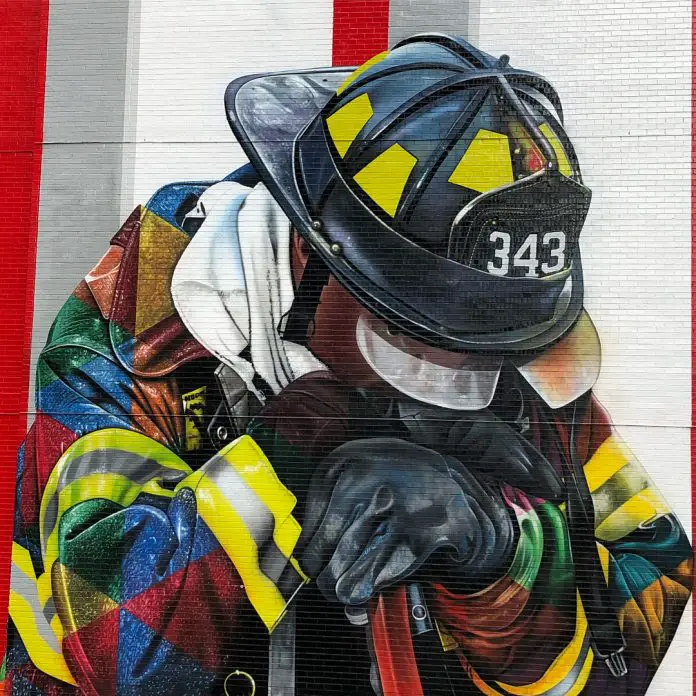 Midtown Gets a Touching Seven-Story Firefighter Mural